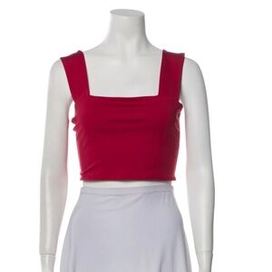 Reformation Red Sleeveless Crop Top size medium